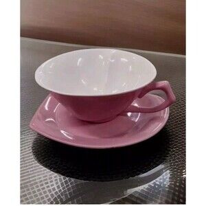 Heart Shaped Pink Cup & Saucer Set